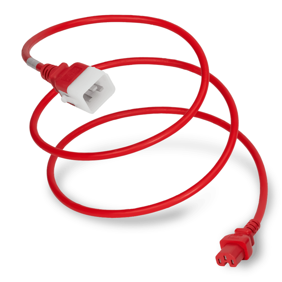 Plug (Male) : IEC 60320 C20 Locking (P-Lock) Connector (Female) : IEC 60320 C15 Color : Red