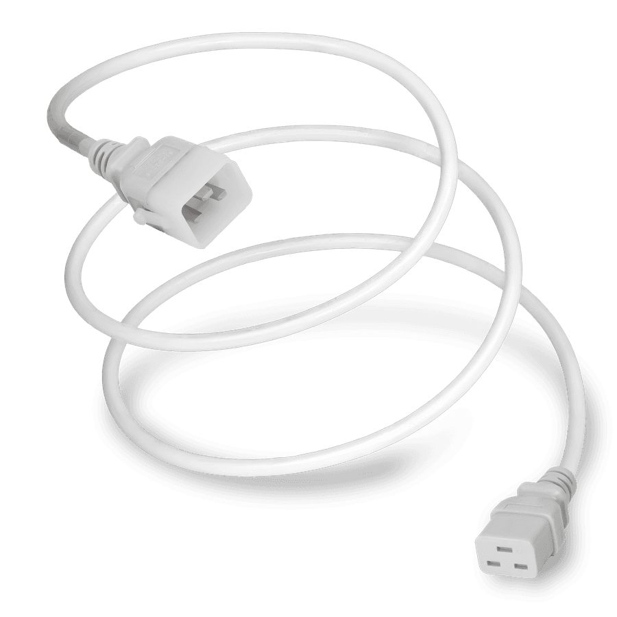 Plug (Male) : IEC 60320 C20 Locking (P-Lock) Connector (Female) : IEC 60320 C19 Color : White