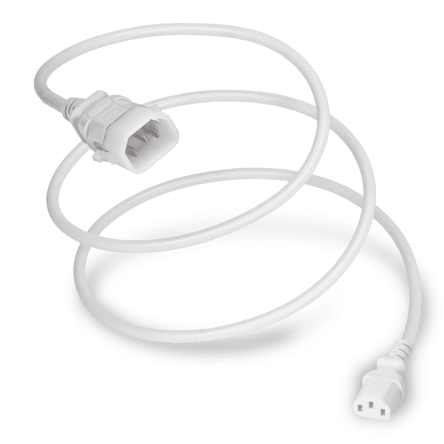 Plug (Male) : IEC 60320 C14 Locking (P-Lock) Connector (Female) : IEC 60320 C13 Color : White