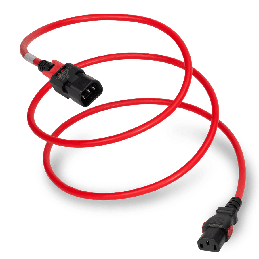 zLock Power Cord, Locking C14 to Locking C13, 17AWG x 2Meter, RED