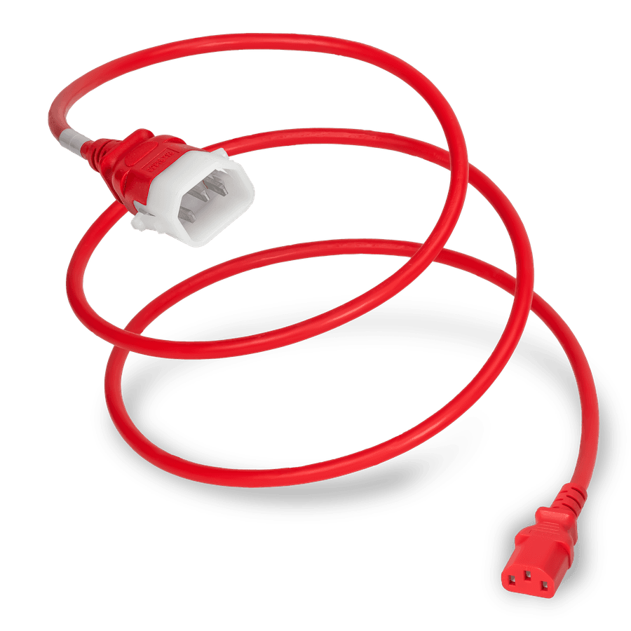 Plug (Male) : IEC 60320 C14 Locking (P-Lock) Connector (Female) : IEC 60320 C13 Color : Red