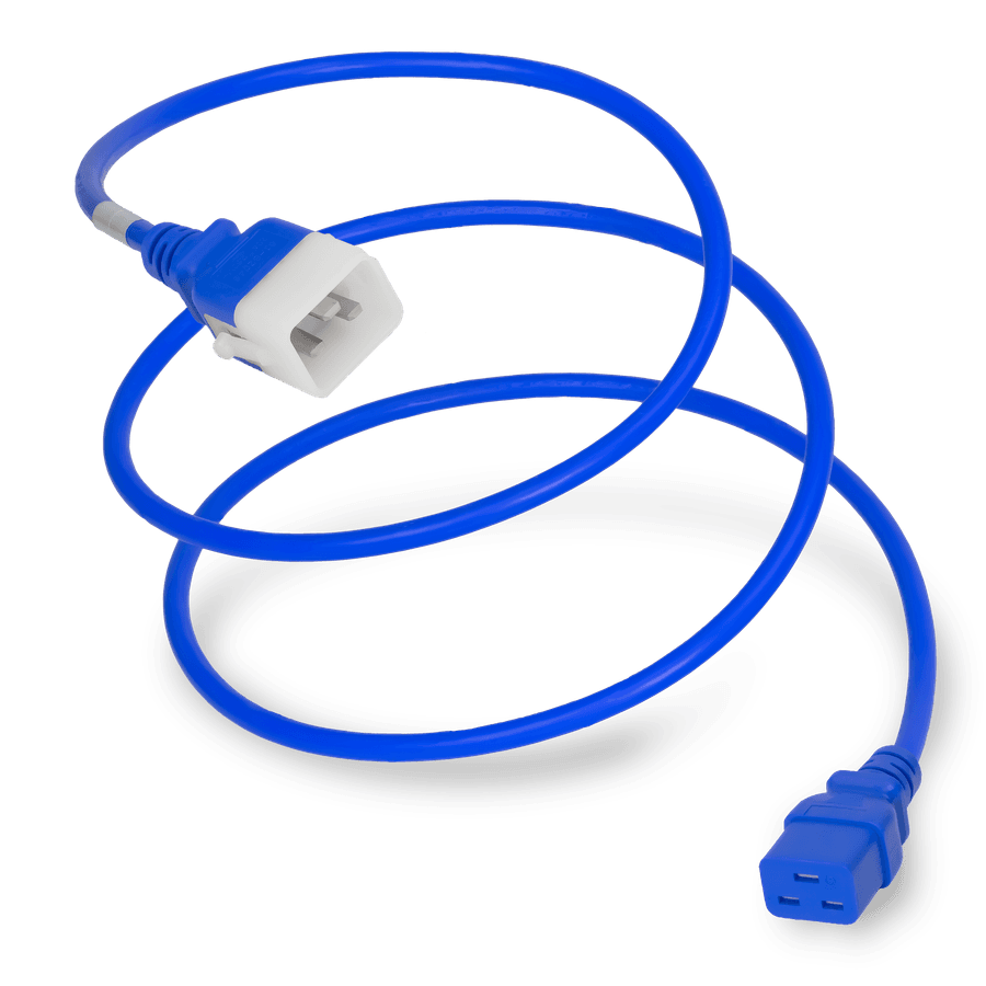 Plug (Male) : IEC 60320 C20 Locking (P-Lock) Connector (Female) : IEC 60320 C19 Color : Blue