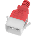 Plug (Male) : IEC 60320 C20 Locking (P-Lock) Color : Red