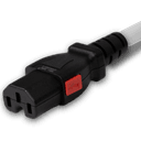 6FT White A-Lock IEC320 C14  to IEC320 C15 Universal Locking 15A 250V
