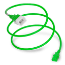 Plug (Male) : IEC 60320 C20 Locking (P-Lock) Connector (Female) : IEC 60320 C13 Color : Green