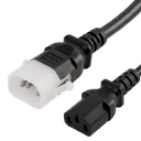 P-Lock C14 to C13, 18 AWG SVT, 10A/250V, 12FT Black Power Cord