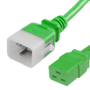 P-Lock C20 to C19, 12 AWG SJT, 20A/250V, 6FT Green Power Cord