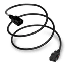 12FT Black A-Lock IEC320 C14 to IEC320 C19 Universal Locking 15A 250V