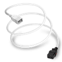 12FT White A-Lock IEC320 C20 to IEC320 C19 Universal Locking 15A 250V
