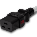 12FT White A-Lock IEC320 C14 to IEC320 C19 Universal Locking 15A 250V