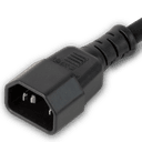 12FT Black A-Lock IEC320 C14 to IEC320 C19 Universal Locking 15A 250V