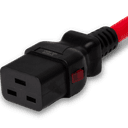 zLock Power Cord, Locking C20 to Locking C19, 12AWG x 2Meter, RED