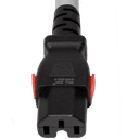 6FT White A-Lock IEC320 C14  to IEC320 C15 Universal Locking 15A 250V