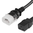 P-Lock C14 to C19, 14 AWG SJT, 15A/250V, 3FT Black Power Cord