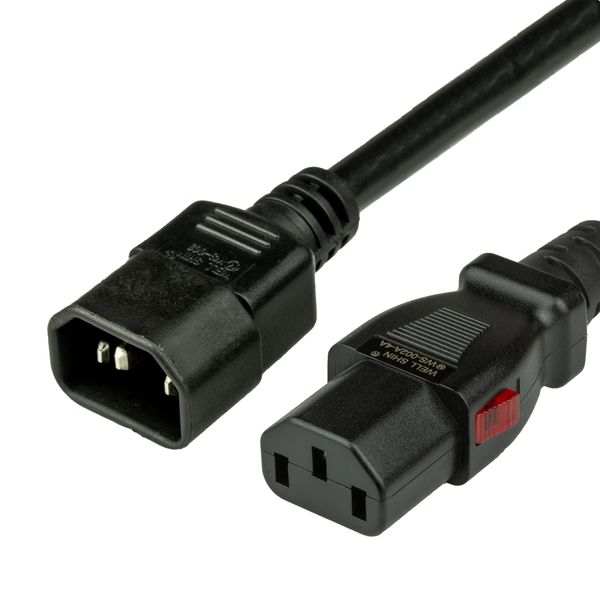 Black 2 Feet C13 Locking (A-Lock) cord