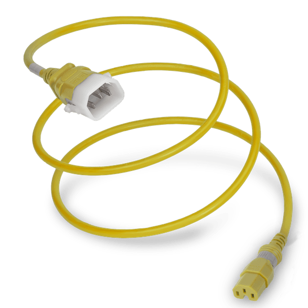 Yellow 1 Foot S-Lock C15 cord