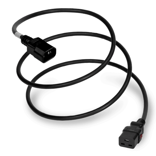 Black 6 Feet C19 Locking (A-Lock) cord